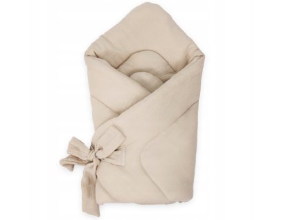 Mušelínová jednofarebná zavinovačka s mašlou Kerry Muslin