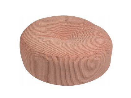 Okrúhla textilná pufa Rolly - lososová