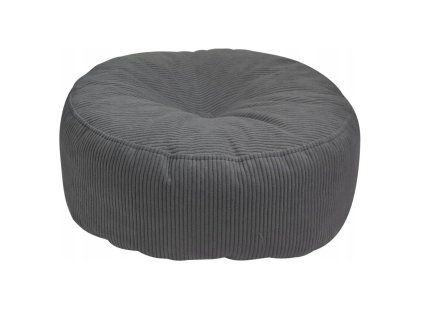 Okrúhla textilná pufa Rolly - sivá