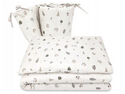 Mantinel do postieľky Exclusive 180x30 listy