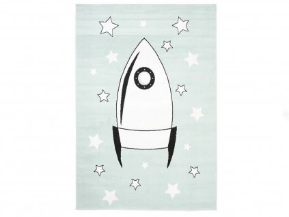 Pastelové koberce do detskej izby 170x120 cm Rocket Blue