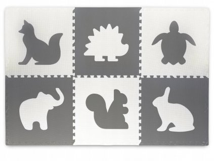 Edukačné penové puzzle BW Animals 180 x 120