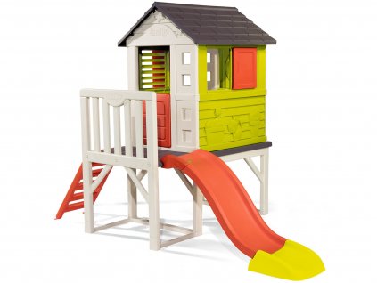 Záhradný domček so šmýkačkou