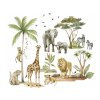 Detské samolepky na stenu Beige Safari 100x50 cm