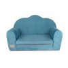 ALBERO MIO detská rozkladacia sedačka Velvet modrá