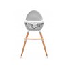 Drevená stolička na kŕmenie Kinderkraft Fini sivá