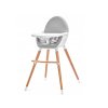 Drevená stolička na kŕmenie Kinderkraft Fini sivá