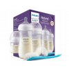 AVENT SCD837/12 Sada 3 fľašiek Natural + kefka