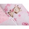 Mantinel do postieľky Minky Ružová-žirafa 180x30