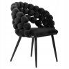 Dizajnové čalúnené kreslo Bubble - čierne