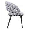 Dizajnové čalúnené kreslo Bubble - sivé
