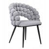 Dizajnové čalúnené kreslo Bubble - sivé