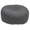 Okrúhla textilná pufa Rolly - sivá