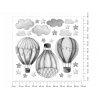 Detské samolepky na stenu Baloons Grey 100x90 cm