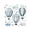 Detské samolepky na stenu Baloons Blue 100x90 cm