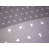 Mantinel do postieľky 360x30 sivá-hviezdičky