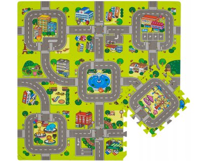 2186 penova podlozka na hranie puzzle cesticky