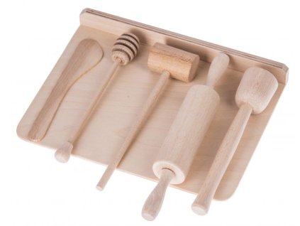 Eko drevená hračka Natural - kuchynské potreby