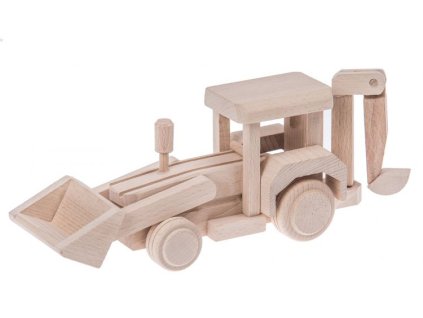 Eko drevená hračka Natural - bager