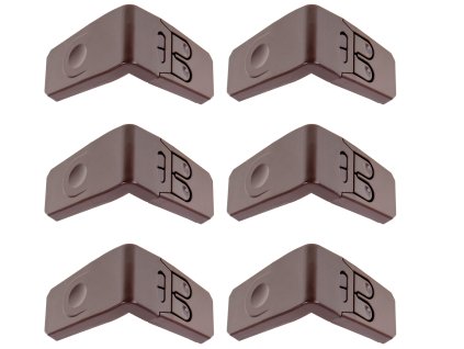 2642 2 rohove uzamykanie zasuviek a skriniek hnede 6 ks