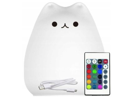 Mäkká silikónová lampa LED Cat