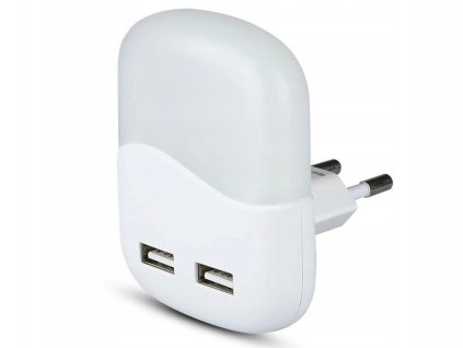 LED nočná lampa so senzorom a USB nabíjačkou