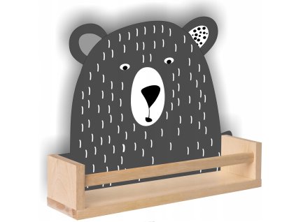 4013 drevena polica do detskej izby nakly medved