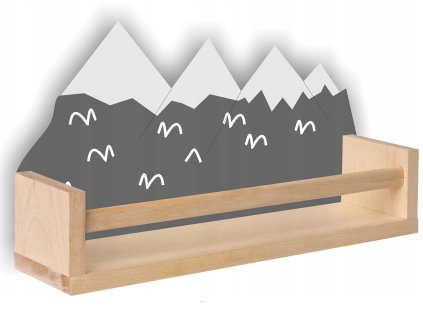 Drevená polica do detskej izby Nakly Hory