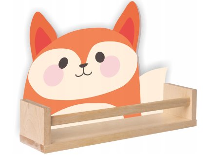 Drevená polica do detskej izby Nakly Líška