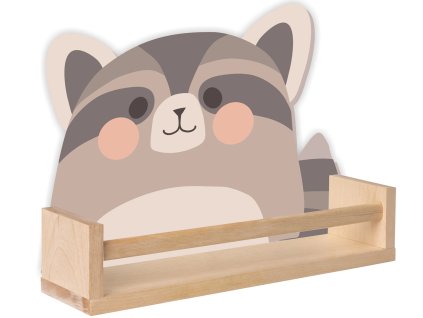 Drevená polica do detskej izby Nakly Medvedík čistotný