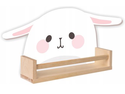 Drevená polica do detskej izby Nakly Králik