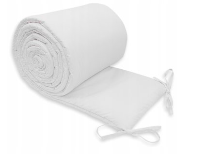 Jednofarebný biely mantinel do postieľky 360x30