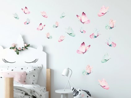Detská samolepka na stenu Motýle