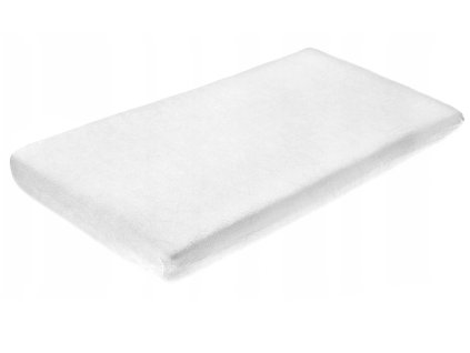 Nepremokavá froté plachta 120x60 biela