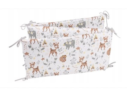 5897 mantinel do postielky baby 180x30 siva srnky