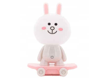 Detská nočná lampa Zajačik na skateboarde