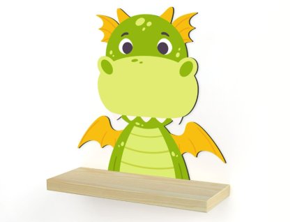 Drevená polička Dráčik