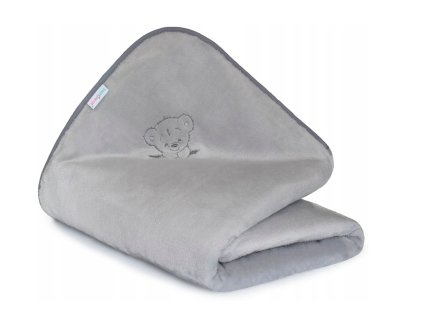 Detská deka do kočíka, autosedačky medvede 75x100 (Farba sivá)