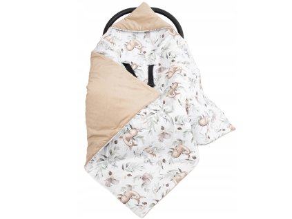 Deka s kapucňou do autosedačky Velvet Baby