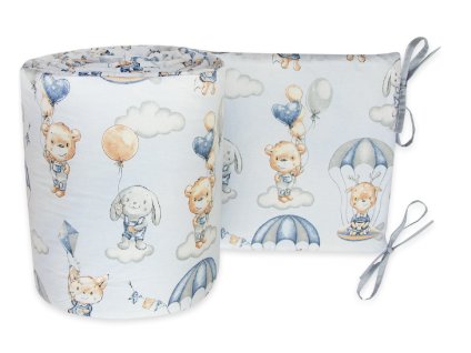 11507 mantinel do postielky 360x30 modra zvieratka ii