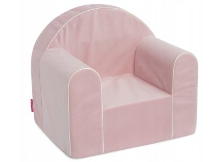 Jednofarebné detské kresielko, fotel Velvet