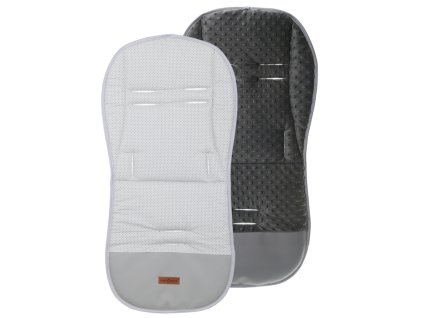 Prechodná podložka do kočíka Minky Plus Sivá