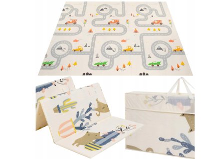 12072 skladacia penova podlozka na hranie pre deti 200x180 cactus