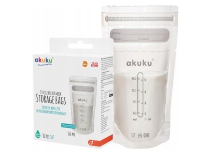 12219 akuku sterilne sacky na materske mlieko 30 ks 150 ml