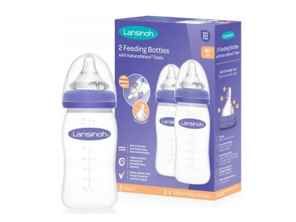 12222 sada dojcenskych flasi lansinoh 2x 240 ml