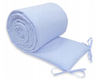 Jednofarebný mantinel do postieľky 360x30 svetlomodrý