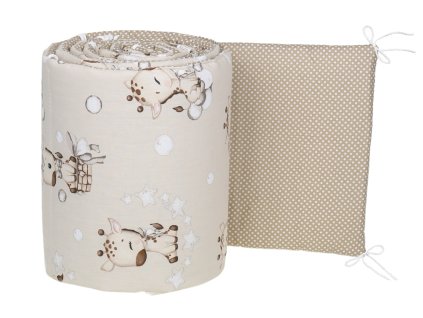 12324 mantinel do postielky baby 180x30 girafee zirafa