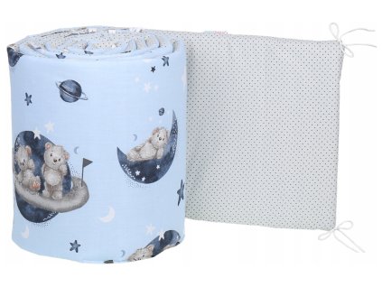 12333 mantinel do postielky baby 180x30 modra zvieratka