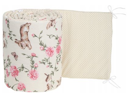 17352 mantinel do postielky 180x30 zajacik a ruze