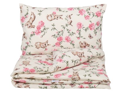 17987 detske obliecky 120x90 zajacik a ruze